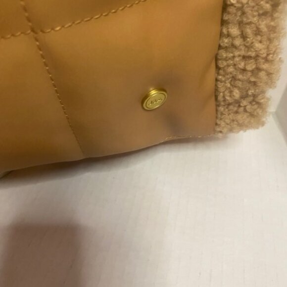 Jill & Ally Quilted Faux Shearling Trim Tote - Picture 5 of 9